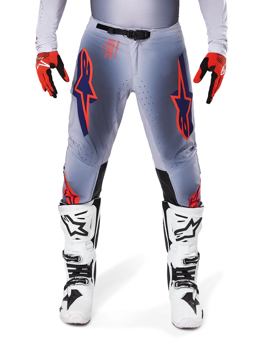 Calça Alpinestars Supertech Lipan 25 Cinza/Vermelho Bright